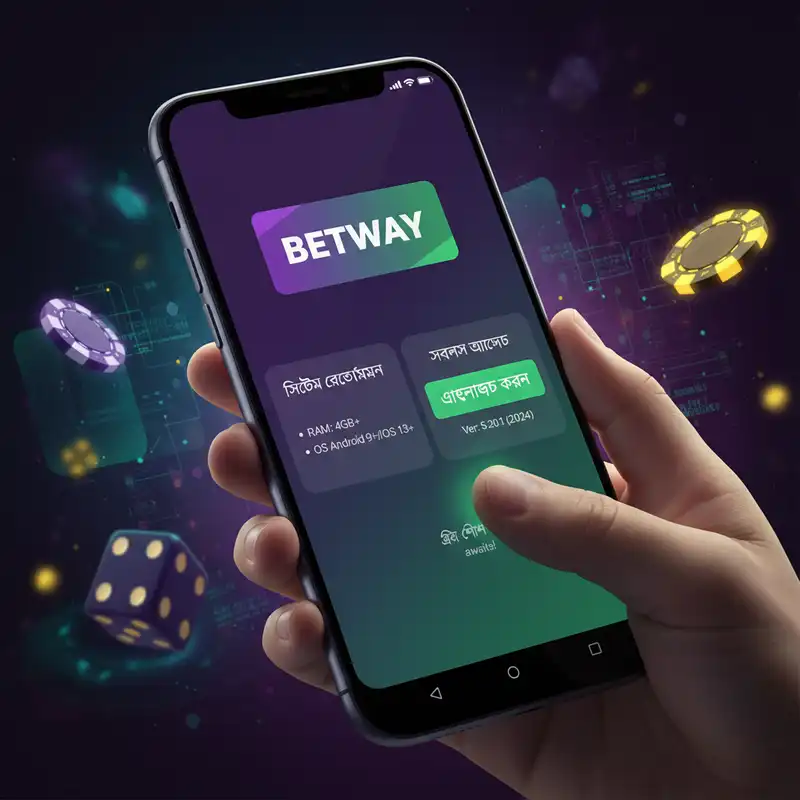 Betway app system requirements and update banner